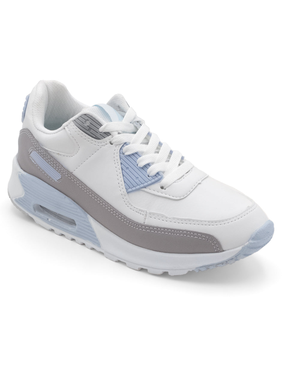 Tenis tipo Deportivo Exterior Piel Vegana  Color Blanco Para Mujer De RBCOLLECTION
