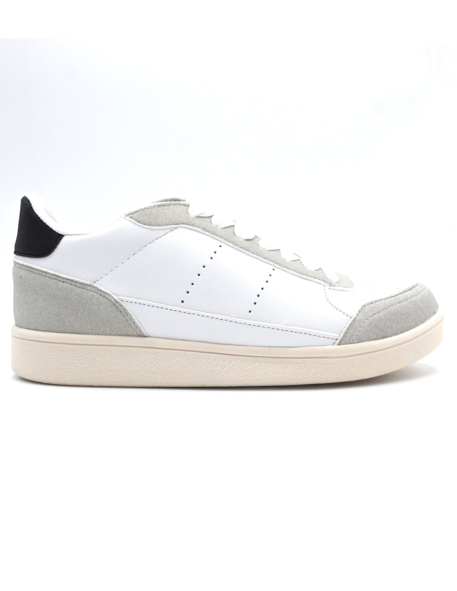Tenis con cordones  HIGH LINE en Piel Vegana  - Blanco