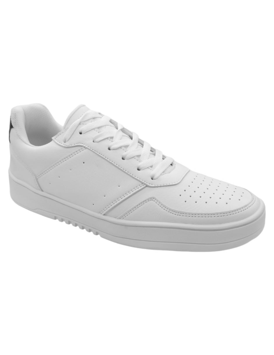 Tenis con cordones Exterior Piel vegana Color Blanco Para Hombre De RBCOLLECTION