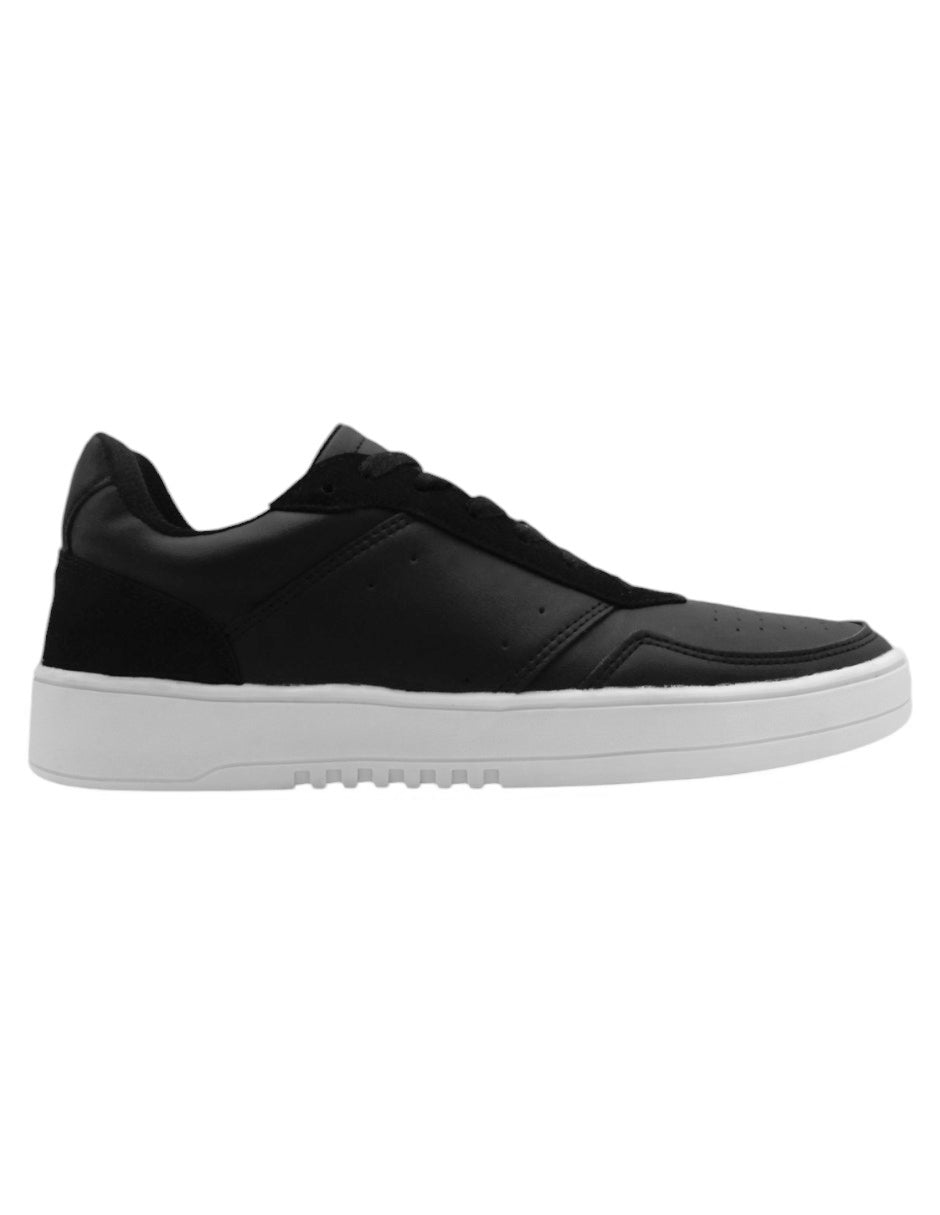 Tenis con cordones M.R.U en Piel vegana - Negro