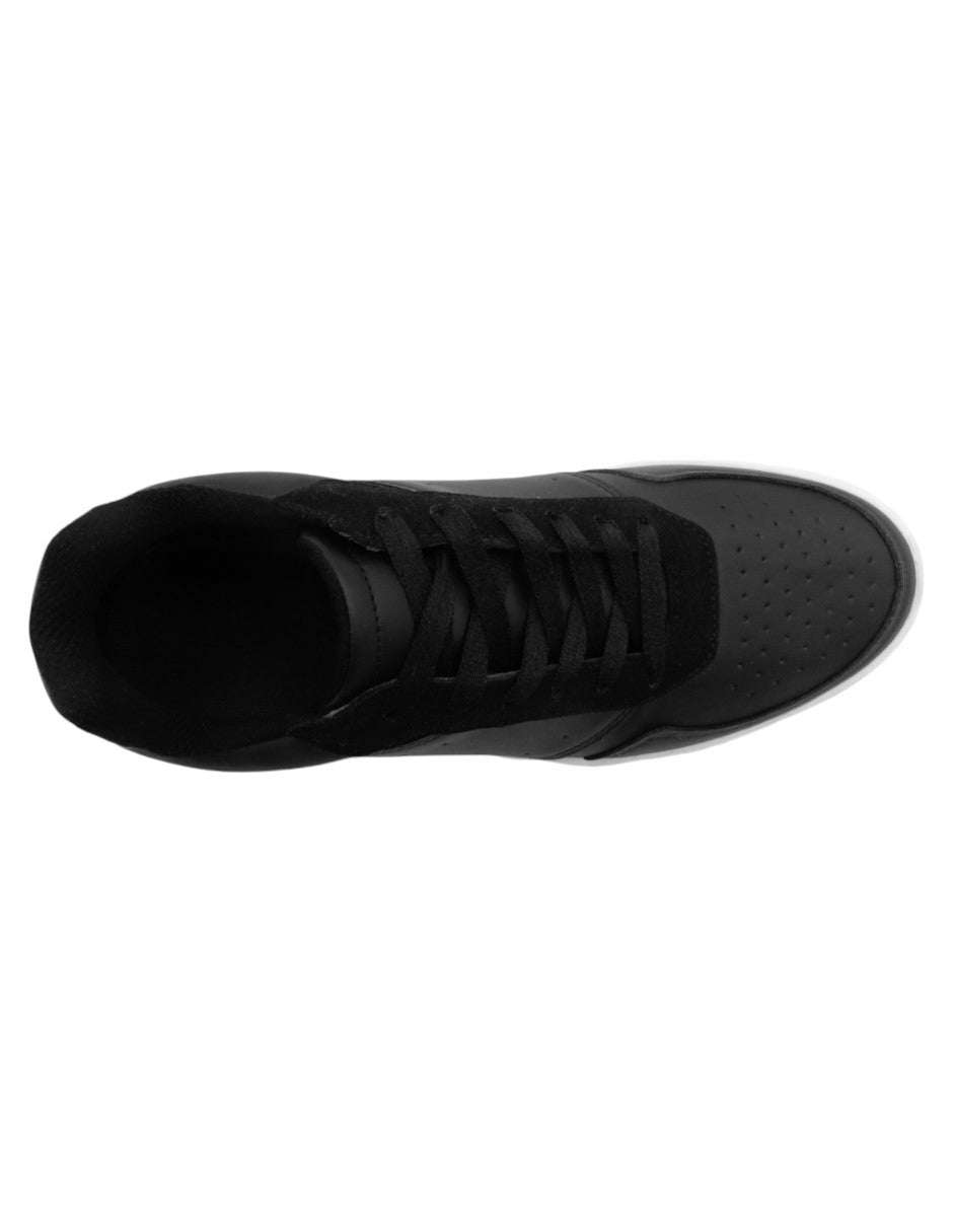 Tenis con cordones M.R.U en Piel vegana - Negro