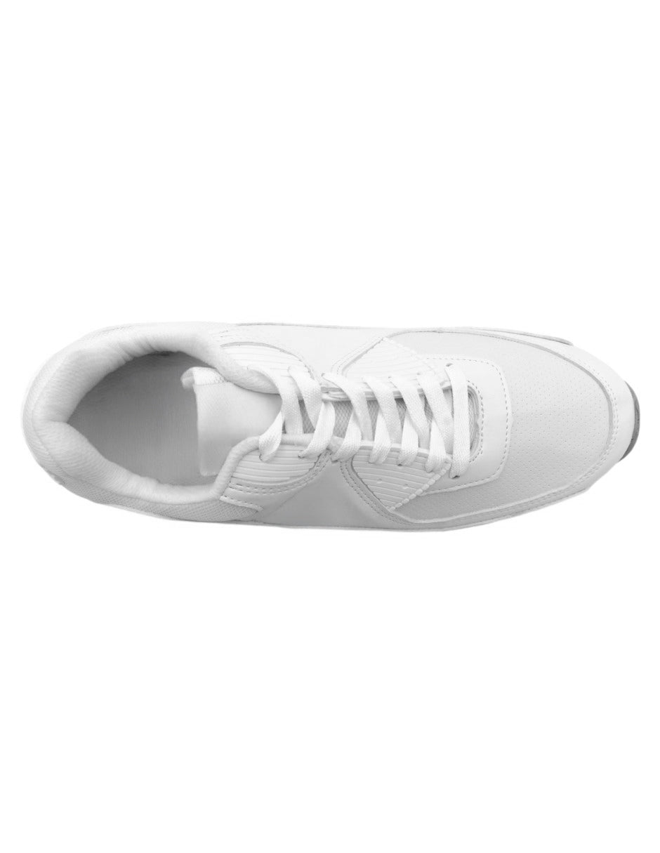 Tenis tipo deportivo HIGH LINE en Piel vegana - Blanco