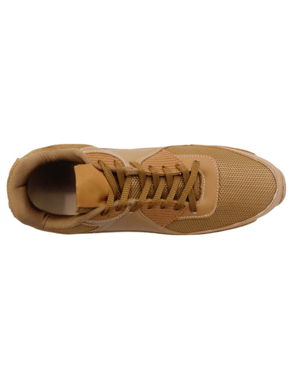 Tenis tipo deportivo HIGH LINE en Textil - Café