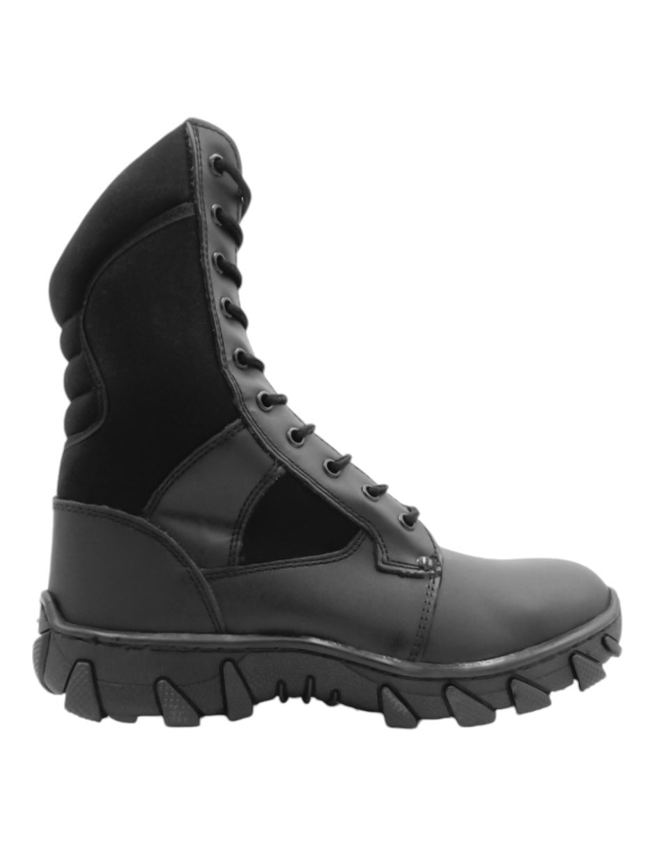 Botas industriales  en Piel vegana - Negro