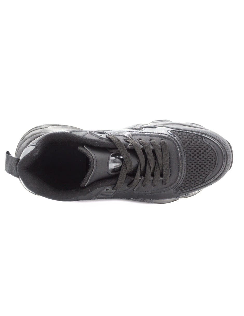 Tenis tipo deportivo   XOXO en Piel Vegana  - Negro