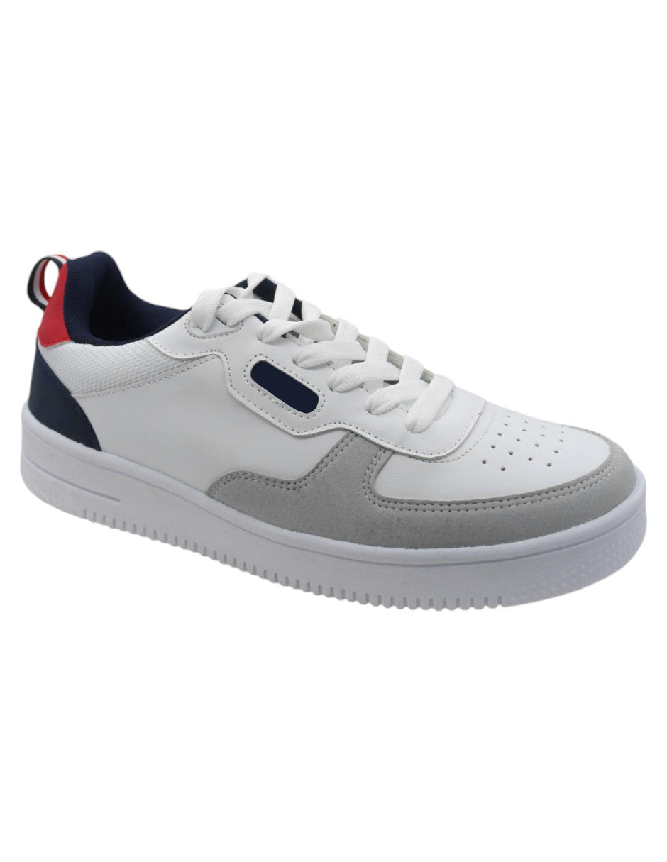 Tenis con cordones Exterior Piel vegana Color Blanco Para Hombre De RBCOLLECTION