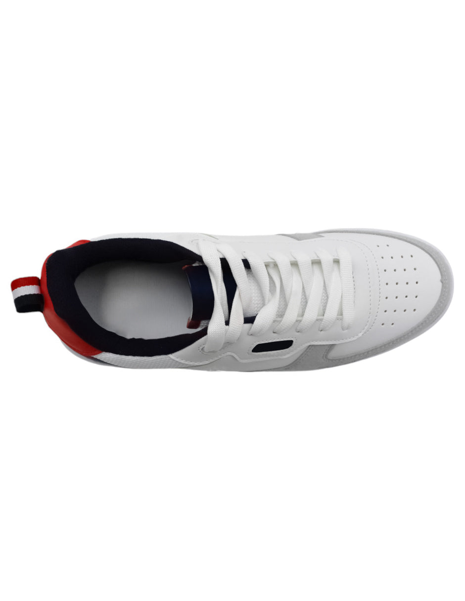 Tenis con cordones  en Piel vegana - Blanco