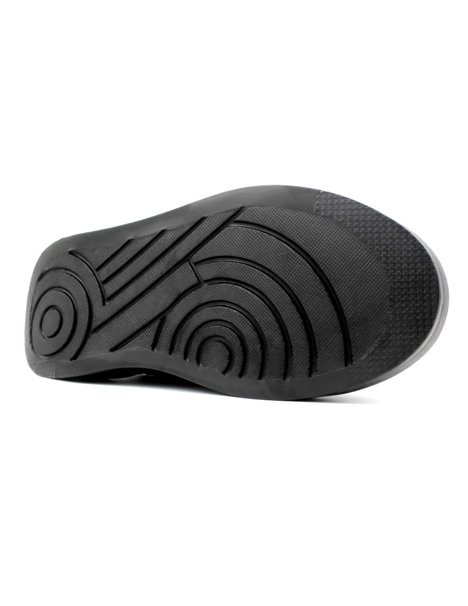 Tenis con cordones  S&C en Piel Vegana  - Negro