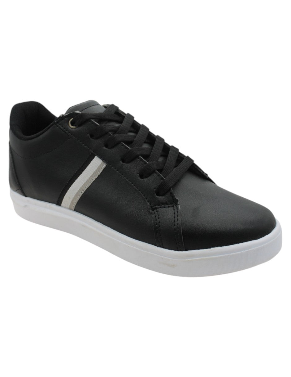 Tenis con cordones Exterior Piel vegana Color Negro Para Hombre De RBBASICS