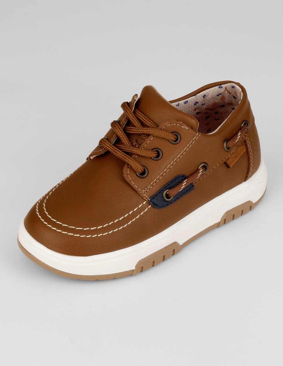 Mocasín Kids en Piel vegana – Café