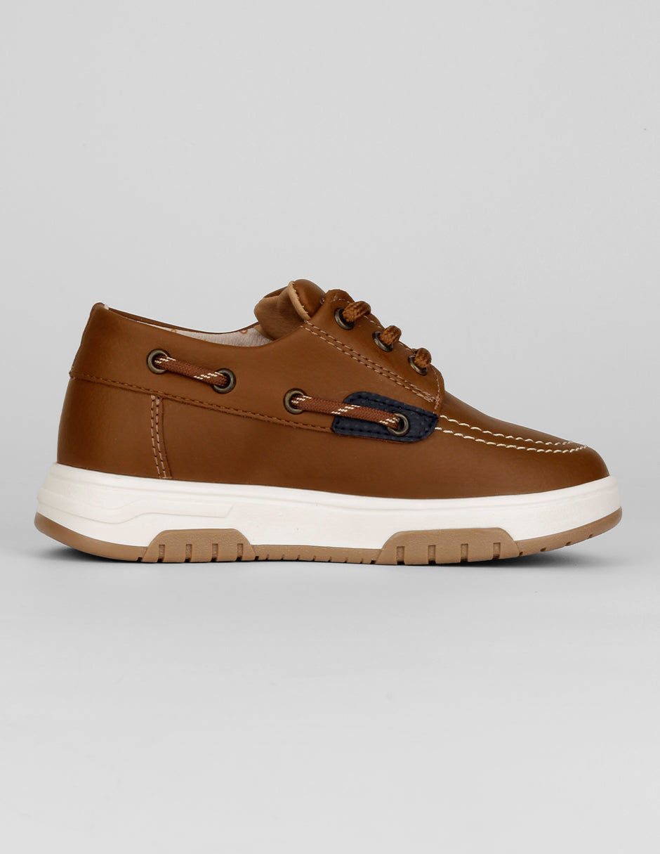 Mocasín Kids en Piel vegana – Café