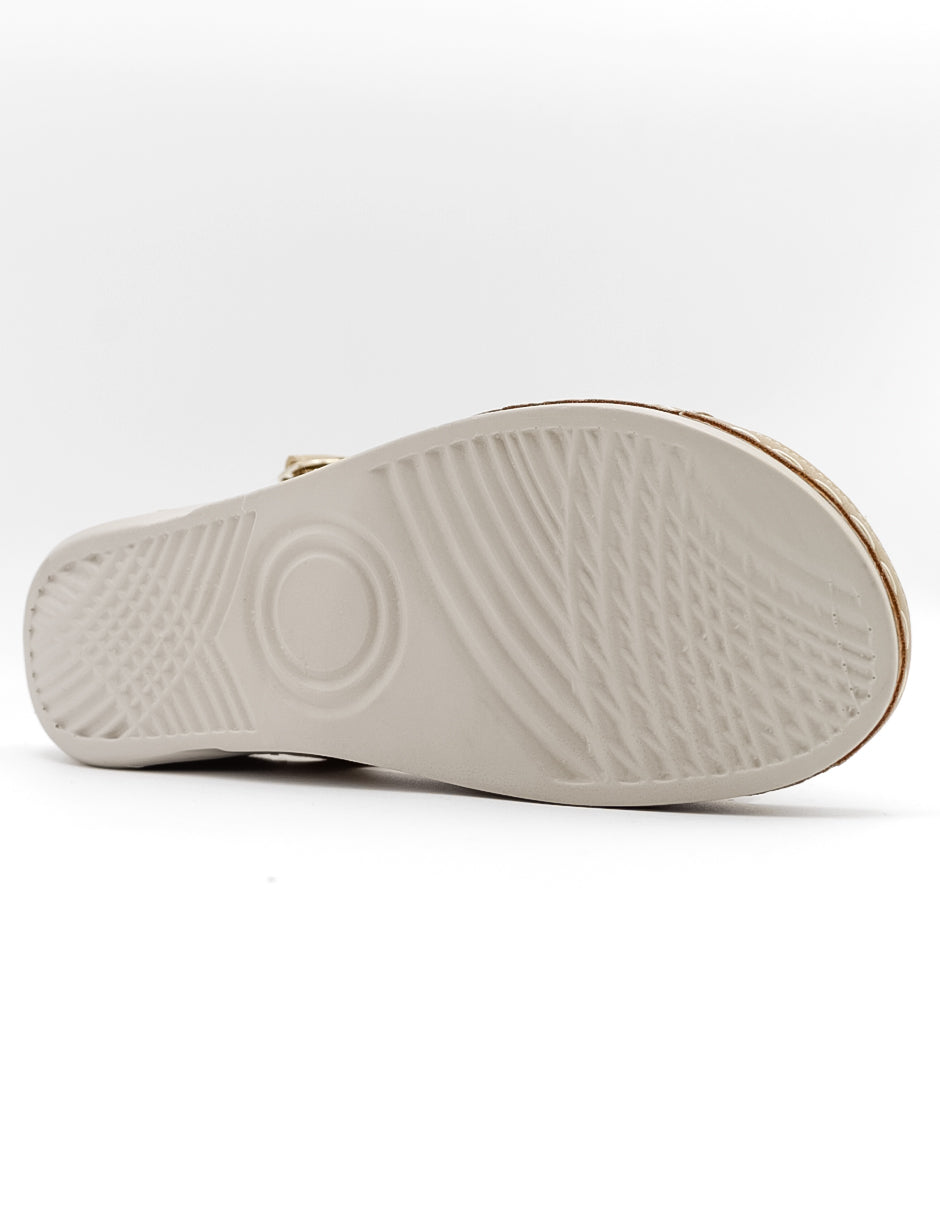 Sandalias con plataforma Hand made en Piel vegana – Café