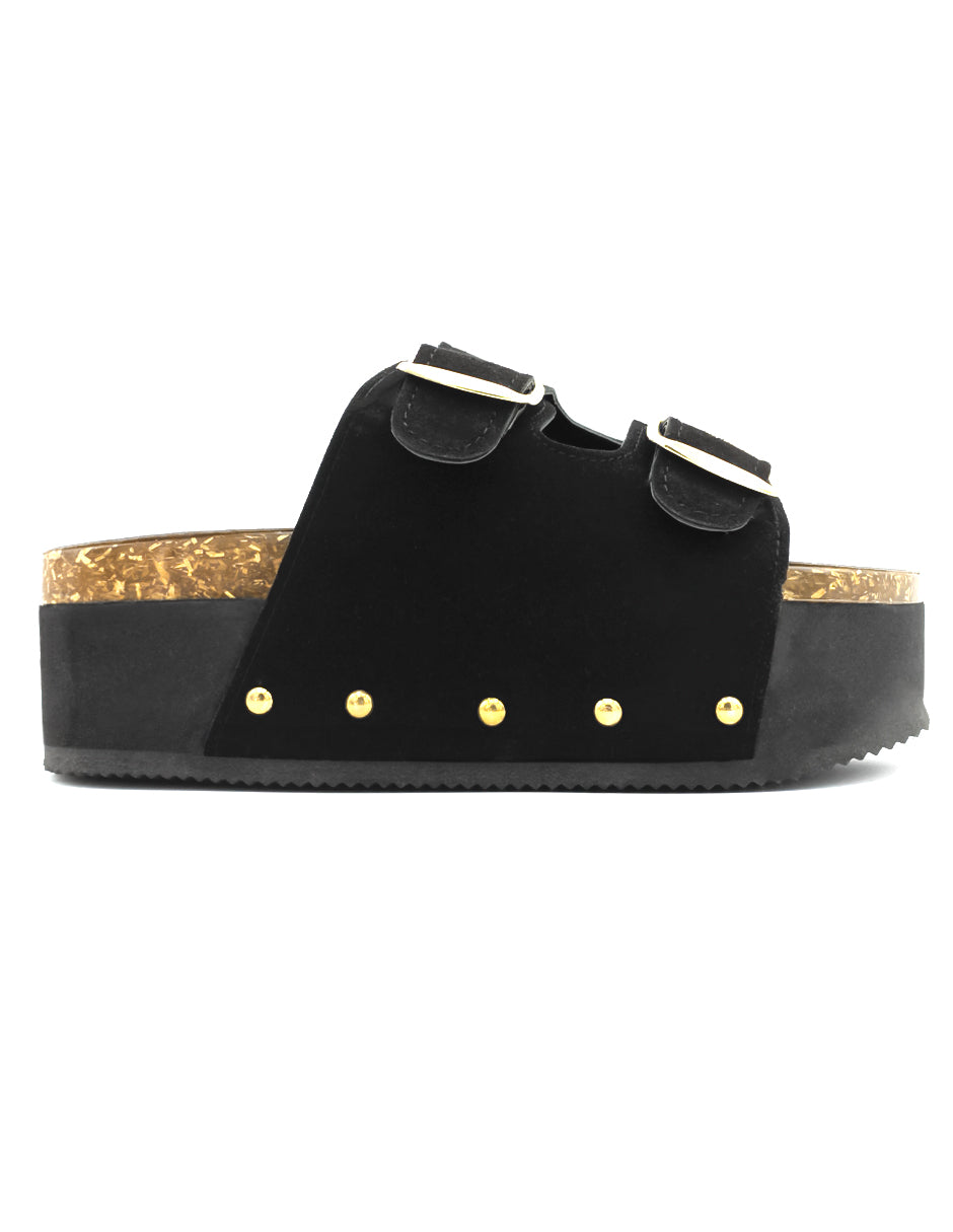Sandalias con plataforma BIRTE en Gamuza sintética - Negro
