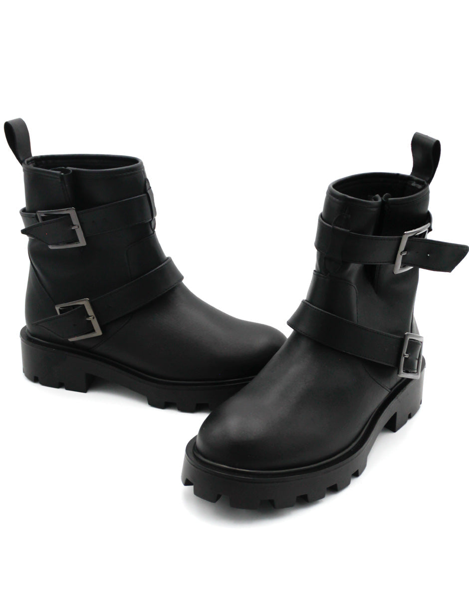 Botas casuales Bike en Piel Vegana - Negro