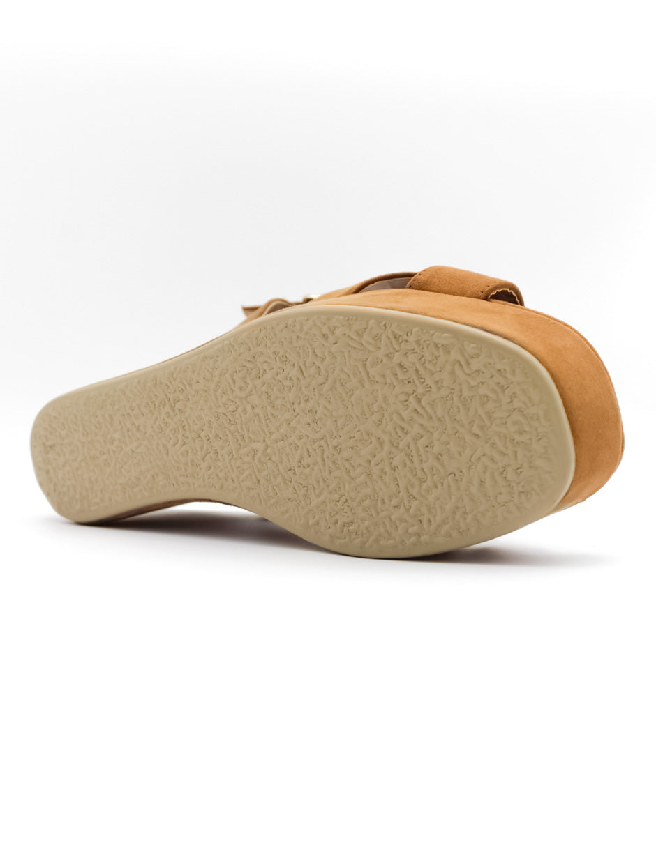 Sandalias con plataforma  en Gamuza sintética - Café