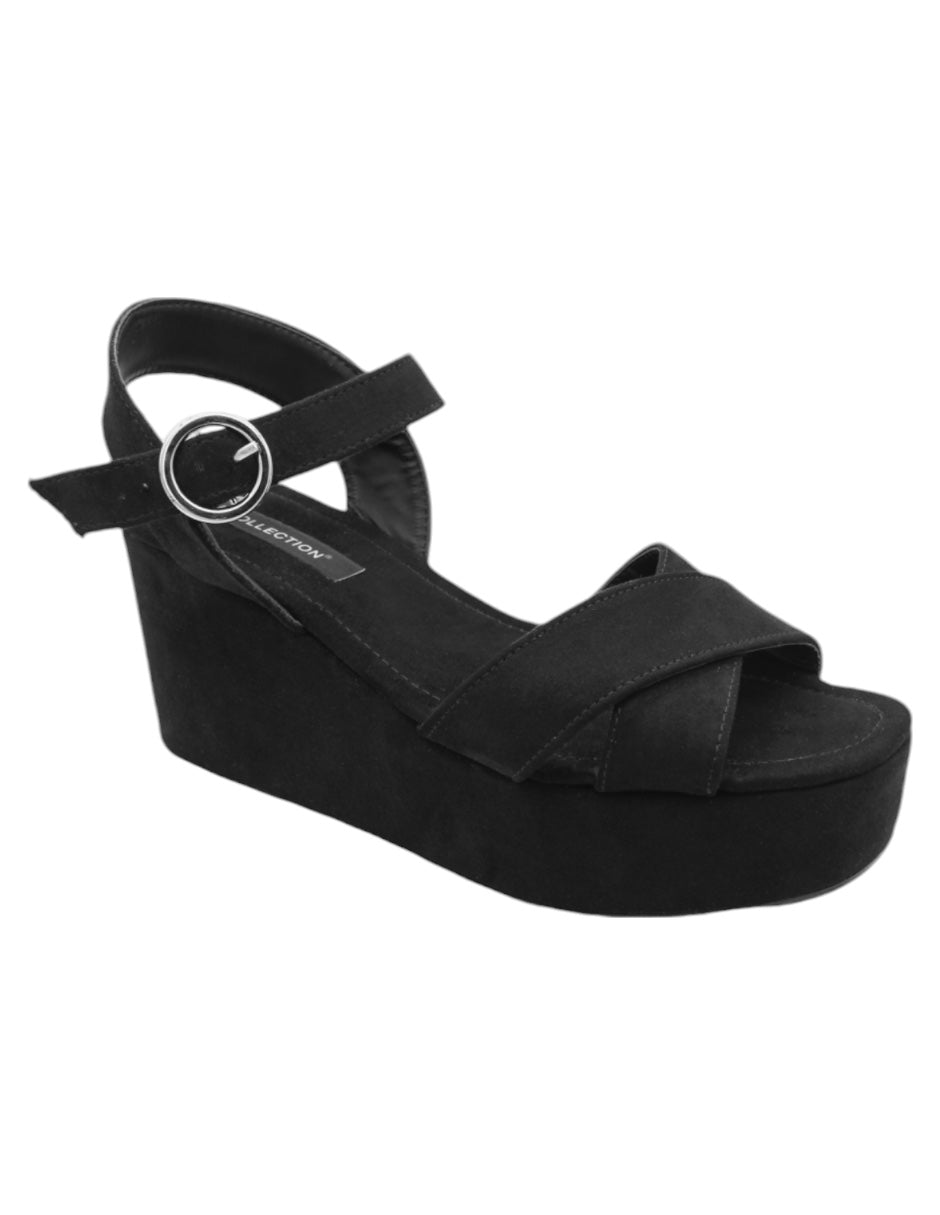 Sandalias con plataforma Exterior Gamuza sintética Color Negro Para Mujer De RBCOLLECTION