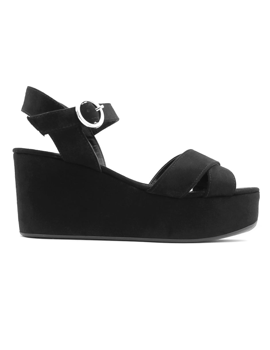 Sandalias con plataforma  en Gamuza sintética - Negro