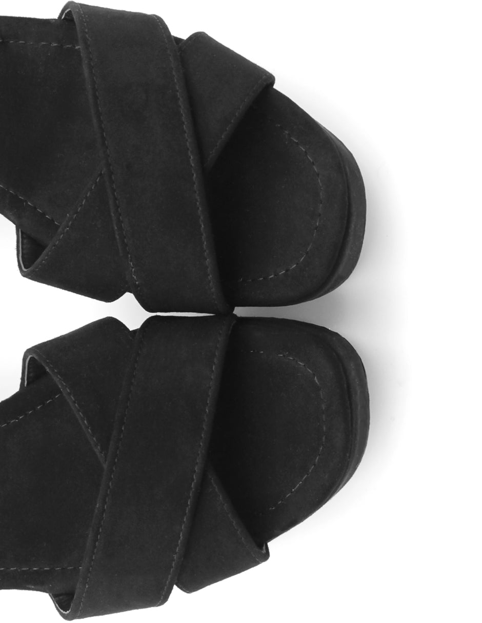 Sandalias con plataforma  en Gamuza sintética - Negro