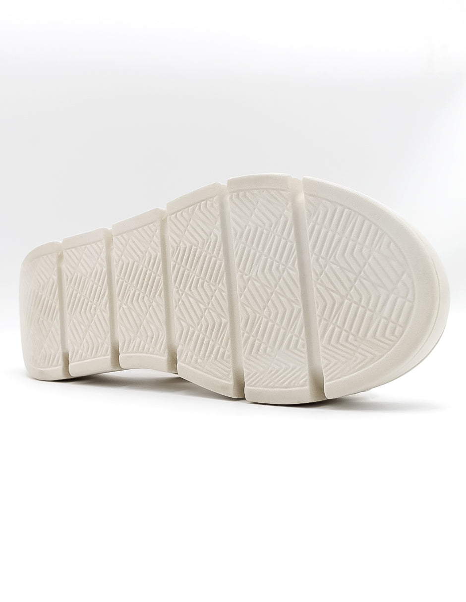 Sandalias con plataforma  en Piel vegana – Blanco