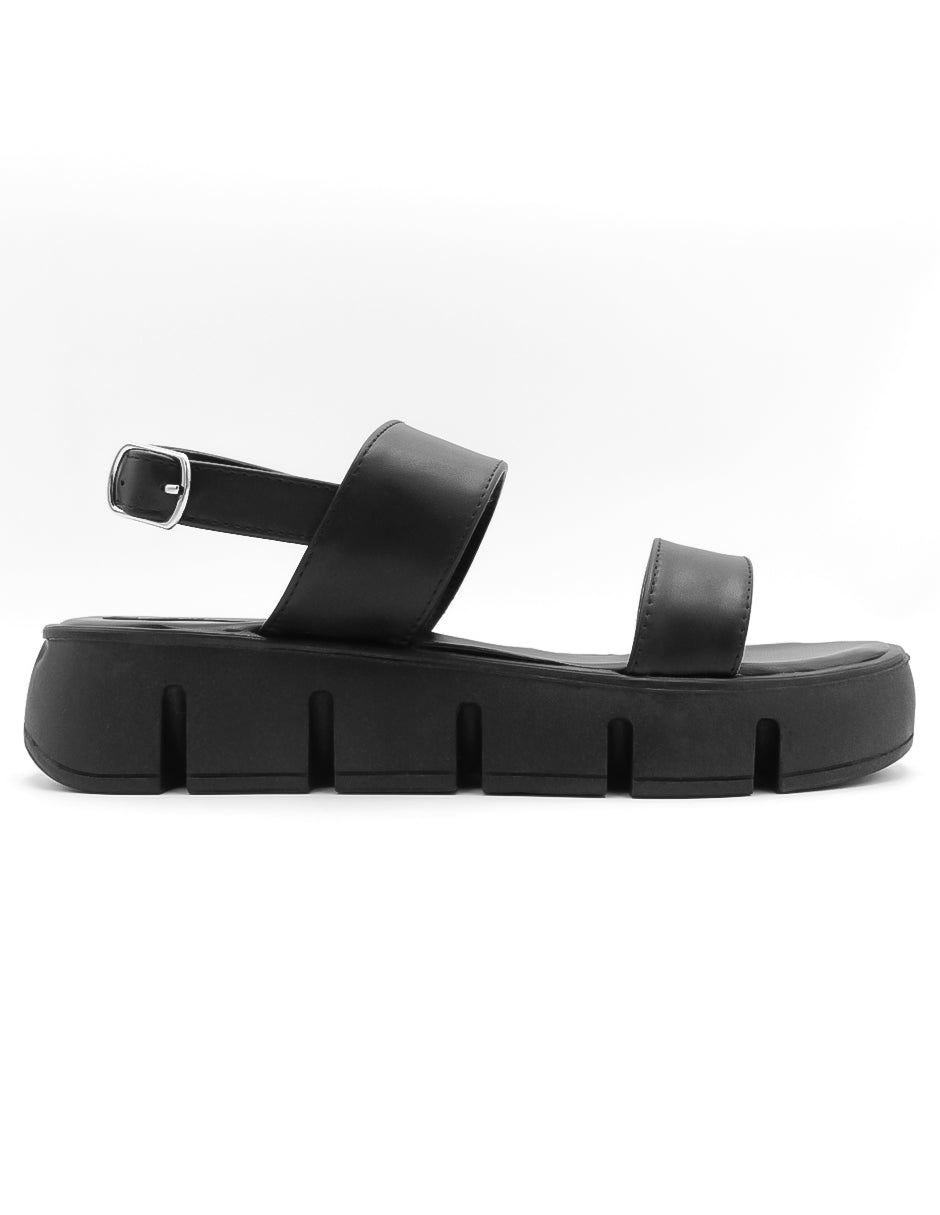 Sandalias con plataforma  en Piel vegana – Negro