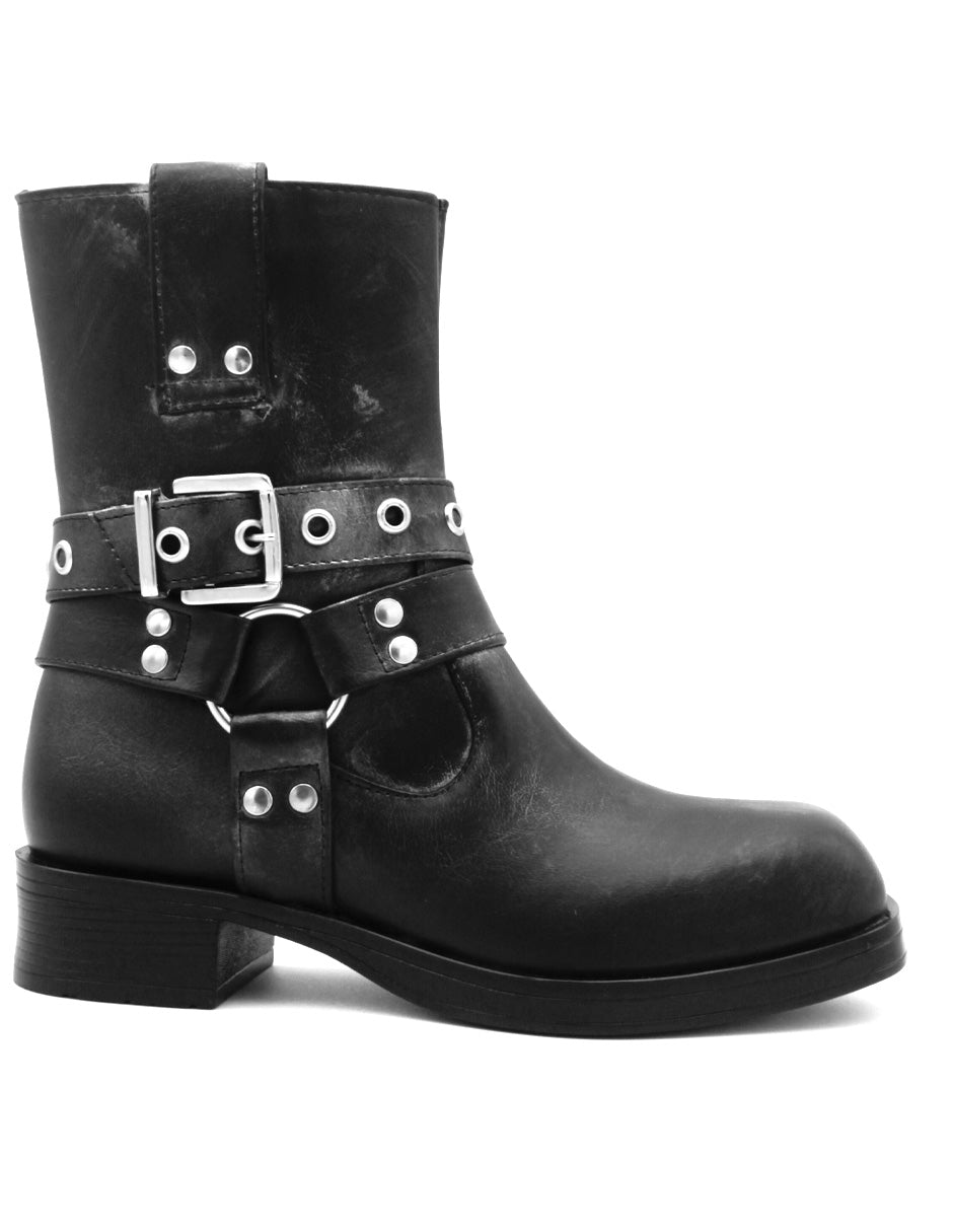 Botas casuales Bike en Piel Vegana - Negro