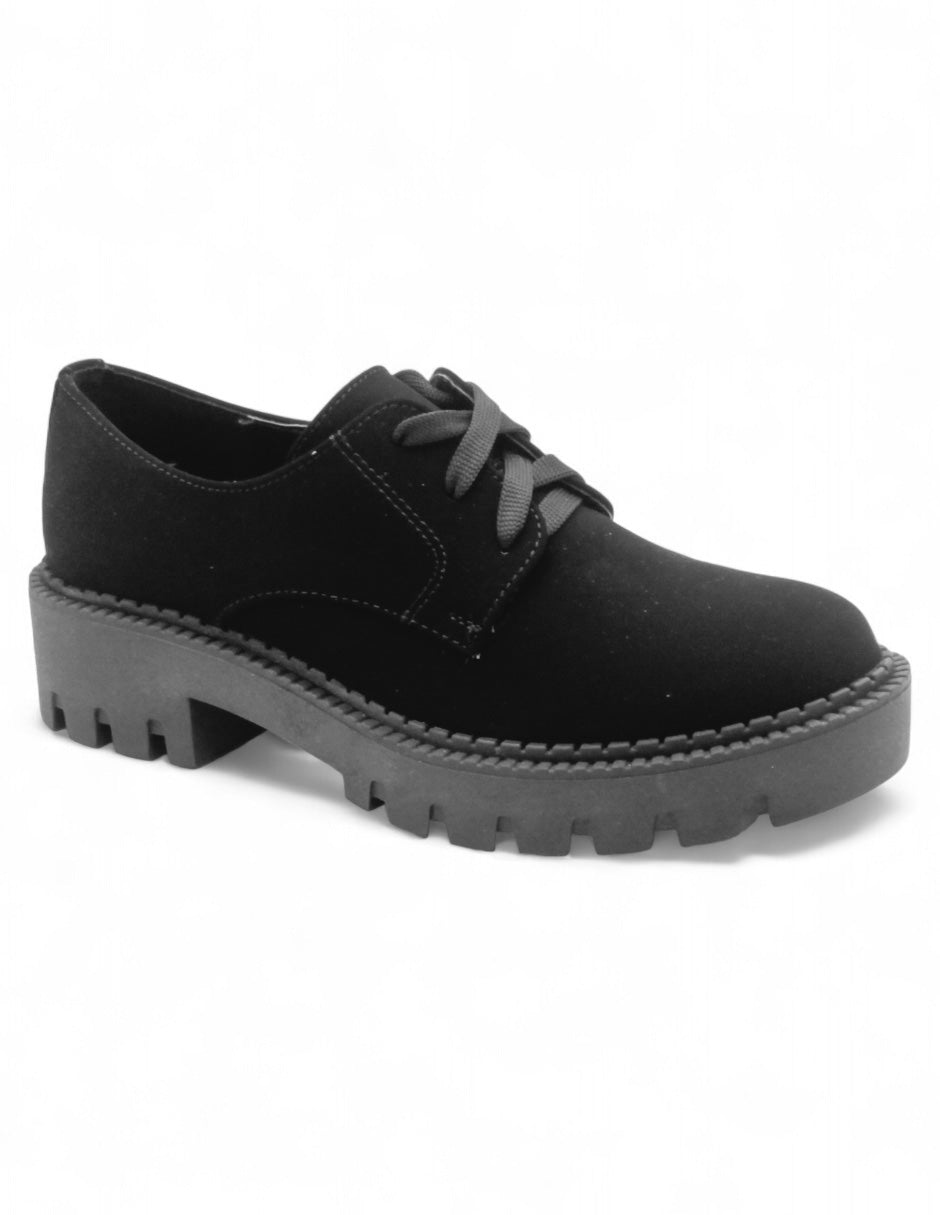 Oxfords Exterior Gamuza sintética Color Negro Para Mujer De RBCOLLECTION