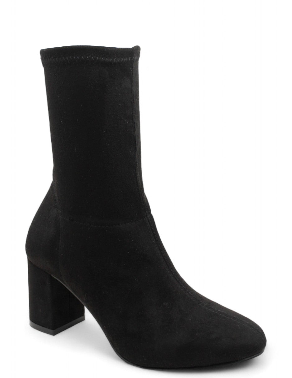Botín con tacón Exterior Gamuza sintética Color Negro Para Mujer De RBCOLLECTION