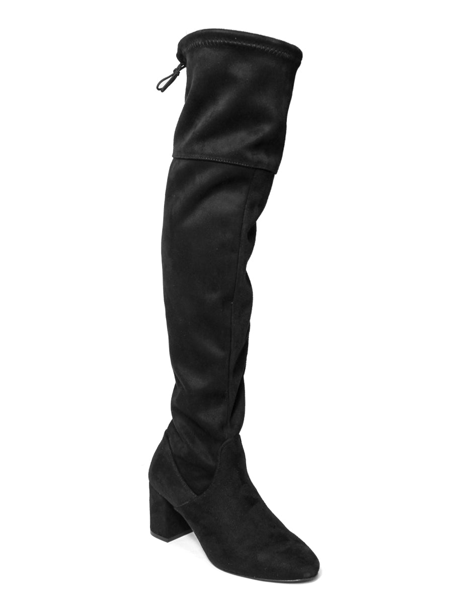 Botas Altas Exterior Gamuza Color Negro Para Mujer De RBCOLLECTION