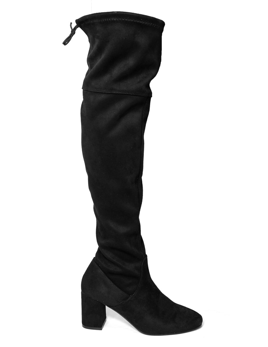 Botas Altas Nevada en Gamuza – Negro