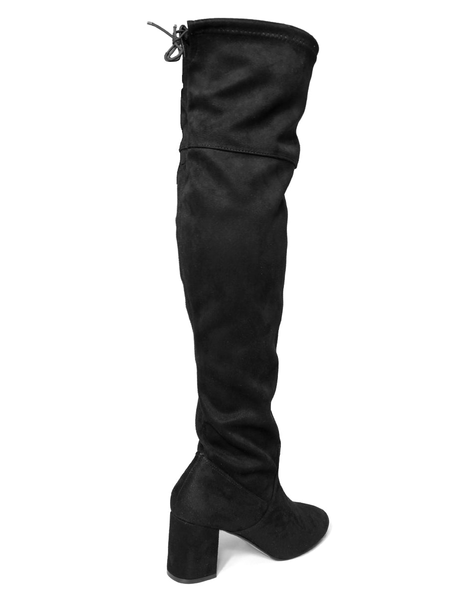 Botas Altas Nevada en Gamuza – Negro