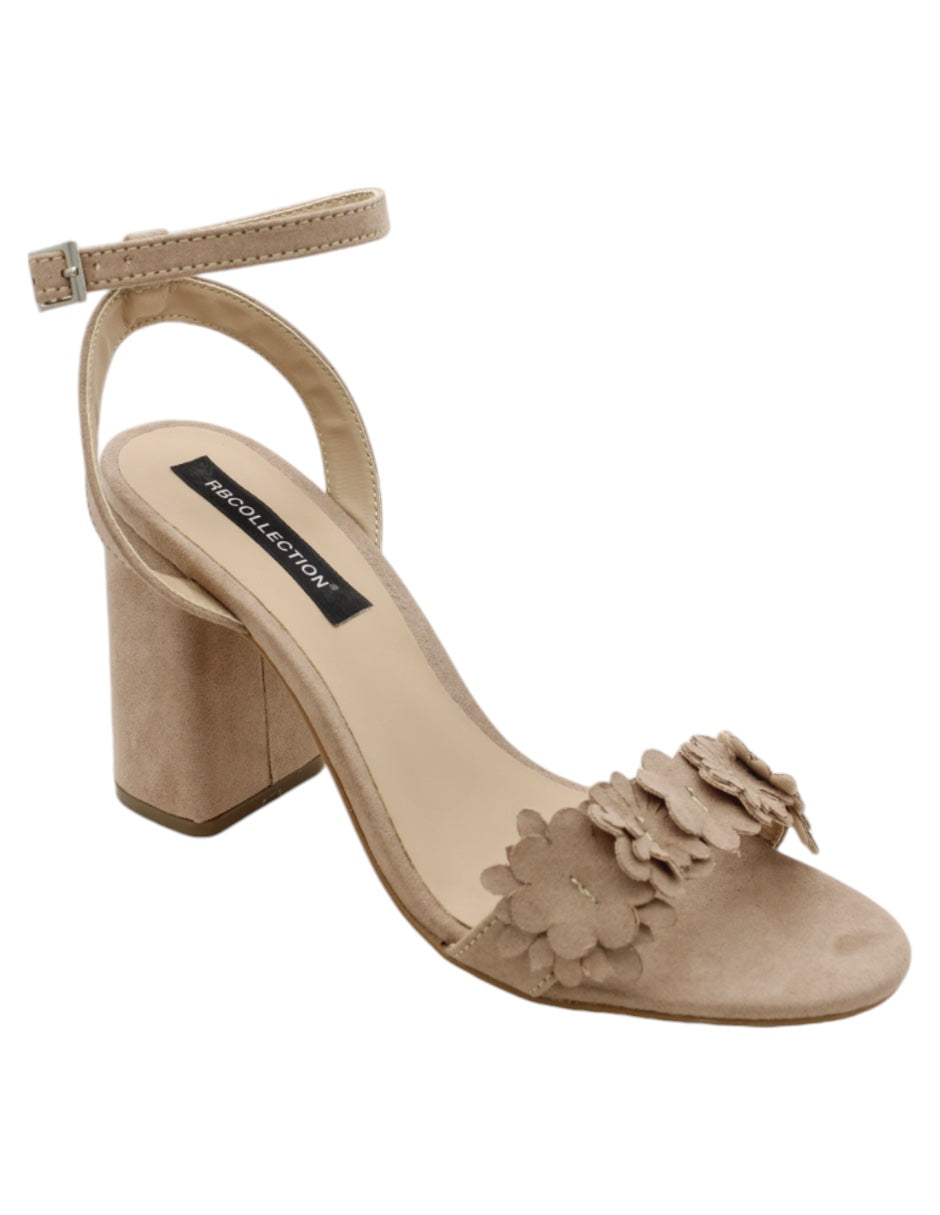 Sandalia con tacón Exterior Gamuza sintética Color Beige  Para Mujer De RBCOLLECTION