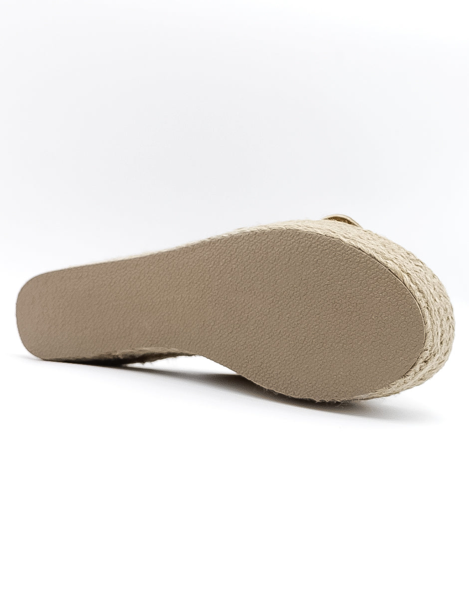 Sandalias con plataforma  en Gamuza – Café