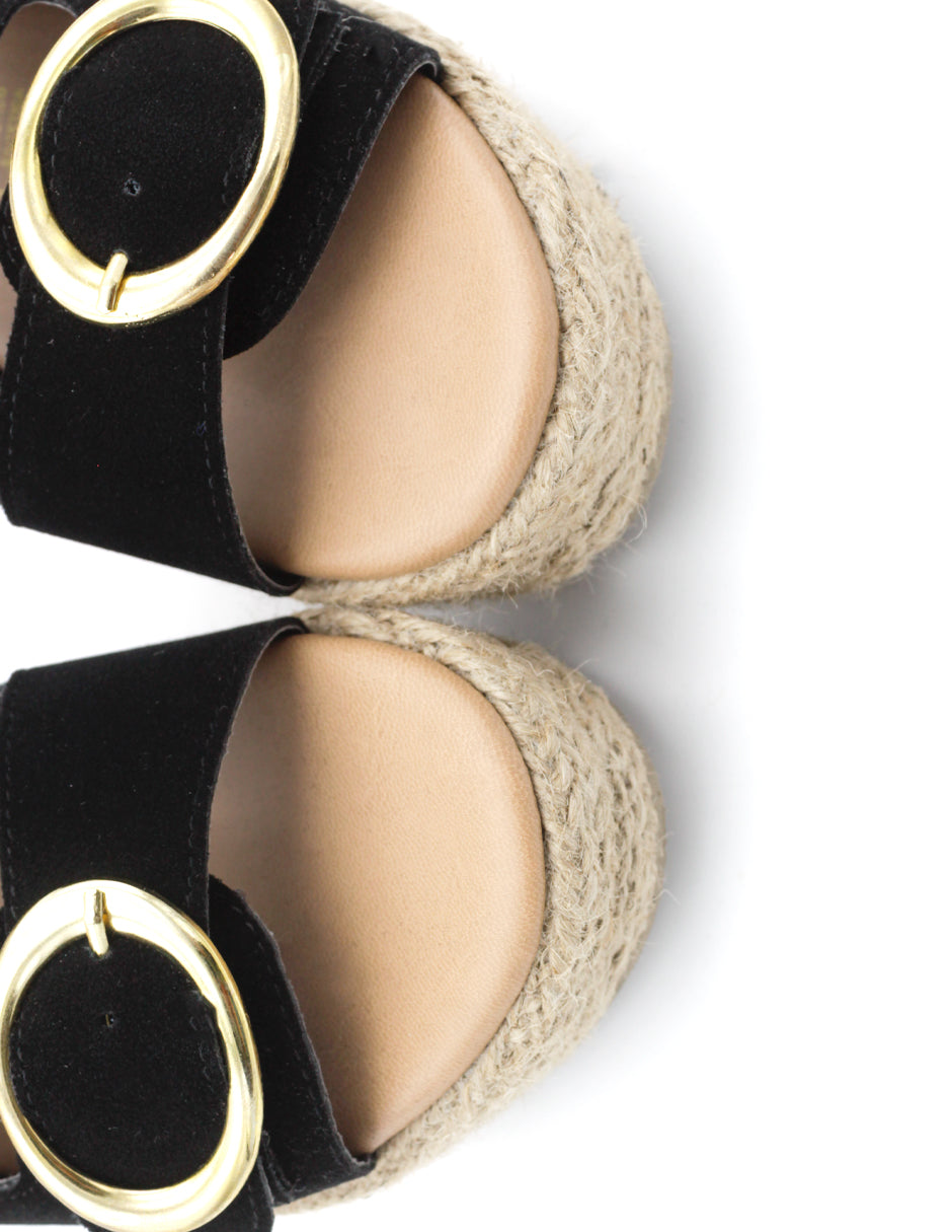 Sandalias con plataforma  en Gamuza – Negro