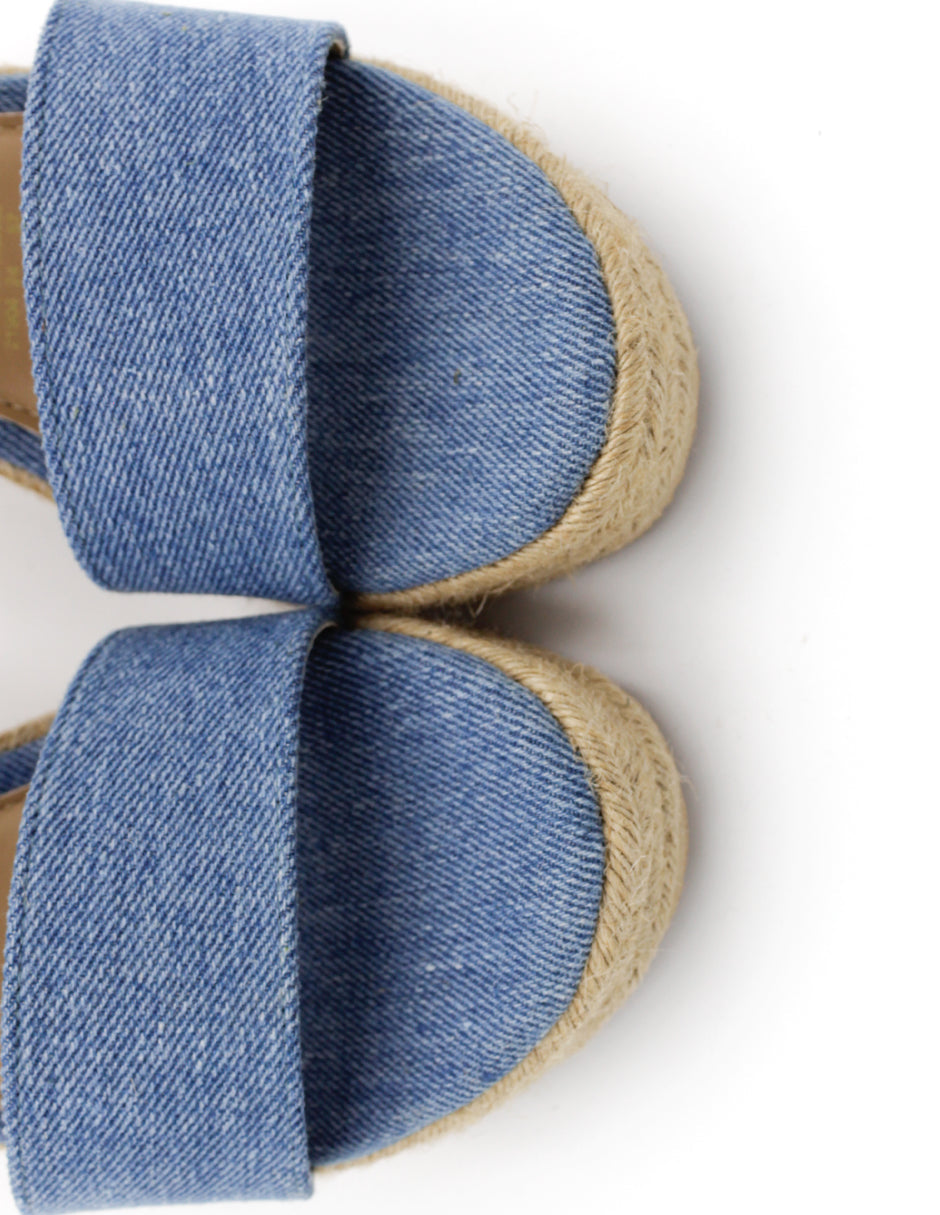 Sandalias con plataforma  en Textil – Azul
