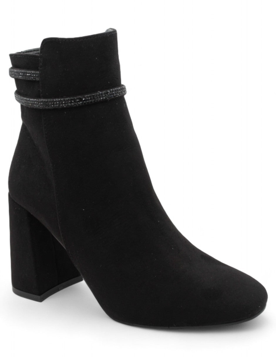 Botín con tacón Exterior Gamuza sintética Color Negro Para Mujer De RBCOLLECTION
