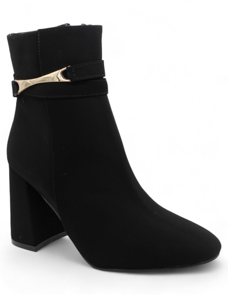 Botín con tacón Exterior Gamuza sintética Color Negro Para Mujer De RBCOLLECTION