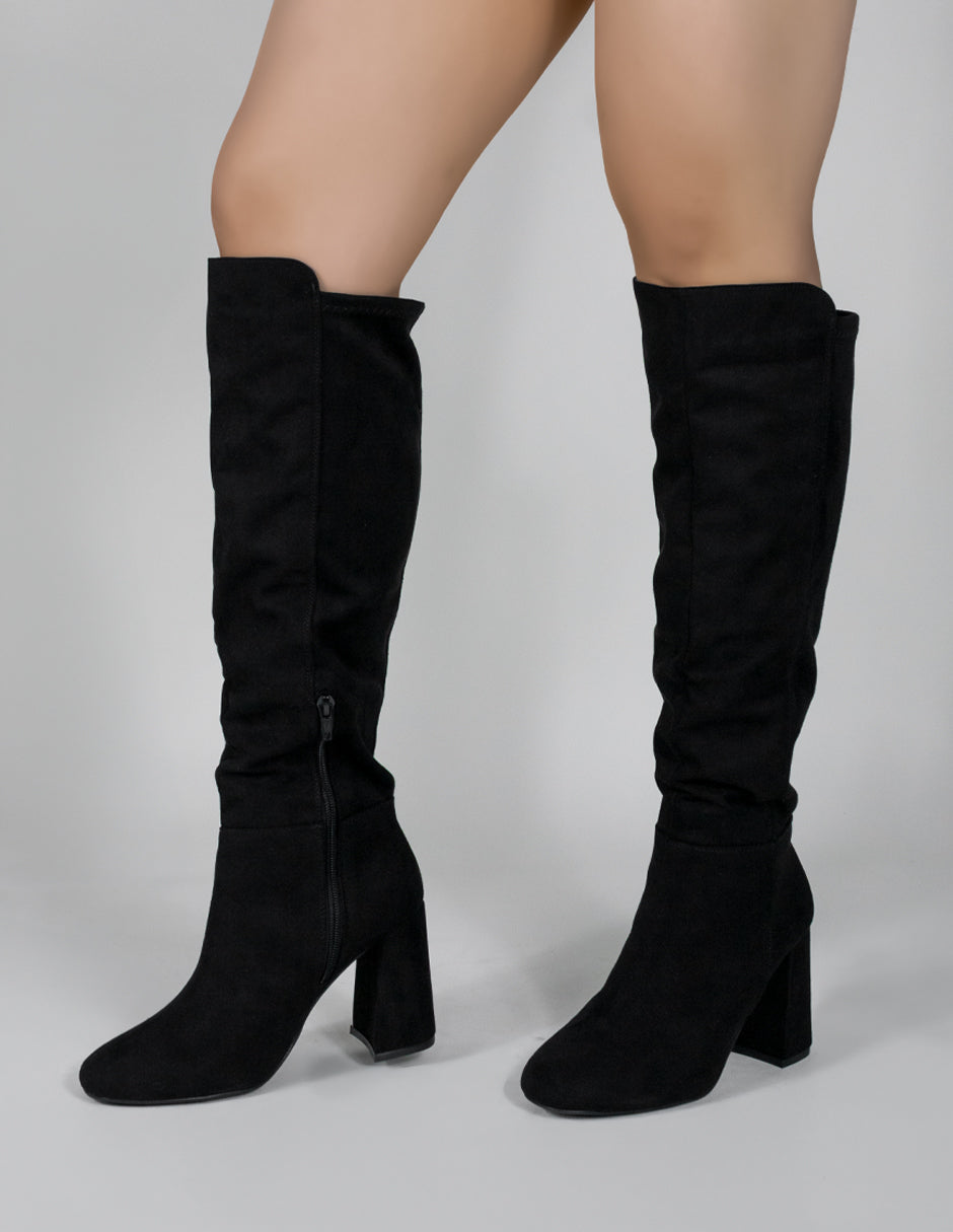 Botas Altas Nevada en Gamuza sintética – Negro