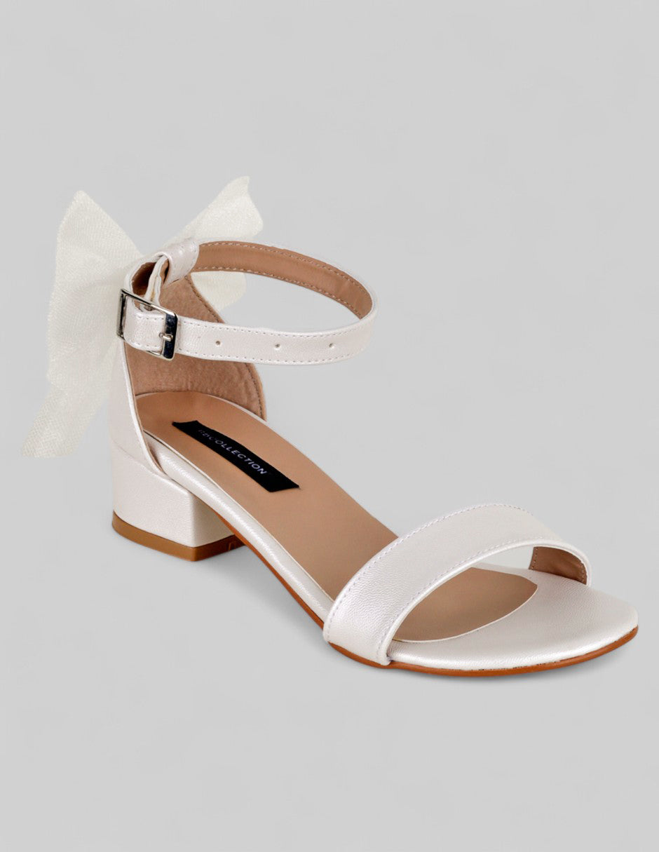 Sandalias Kids  en Piel vegana – Blanco