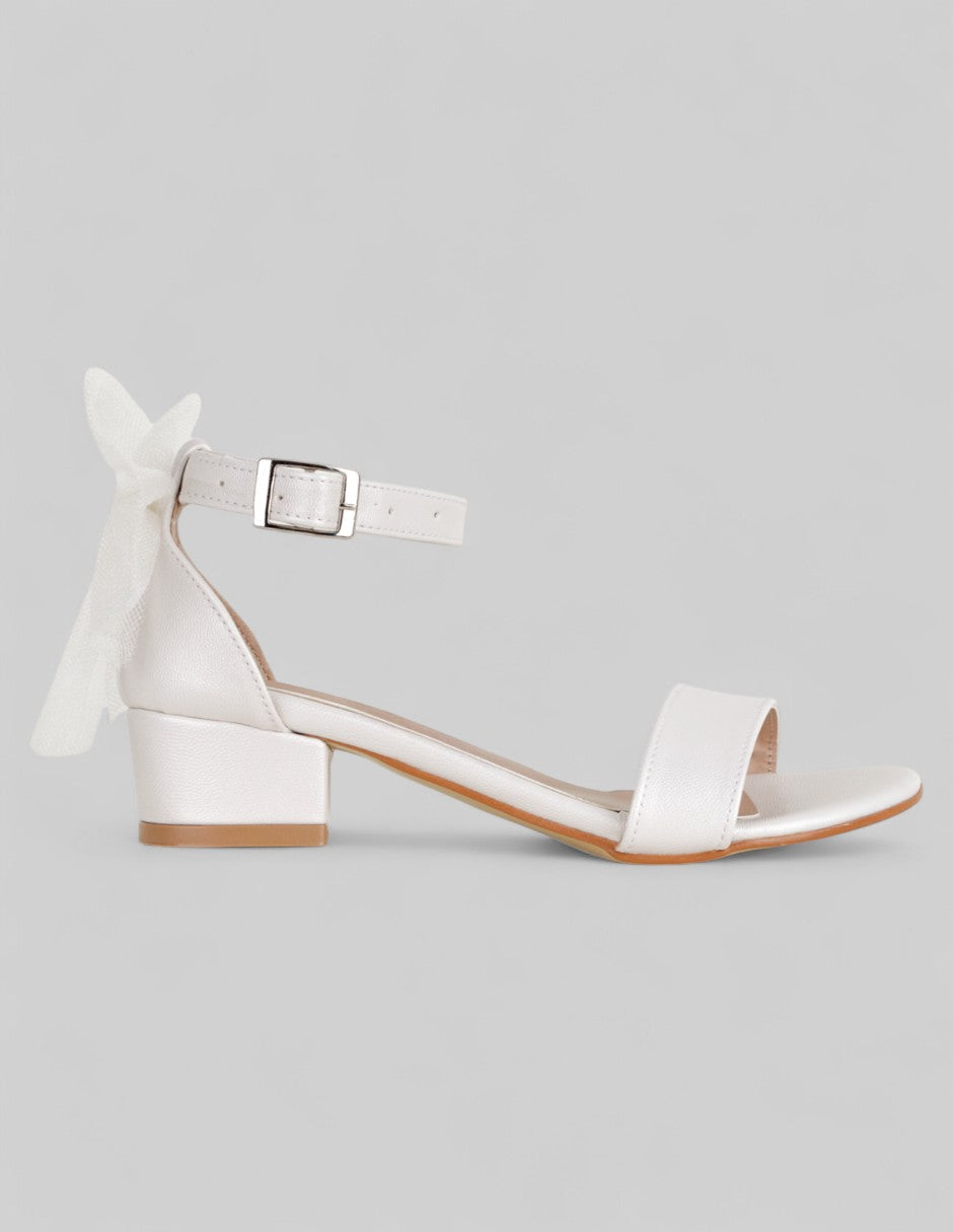 Sandalias Kids  en Piel vegana – Blanco