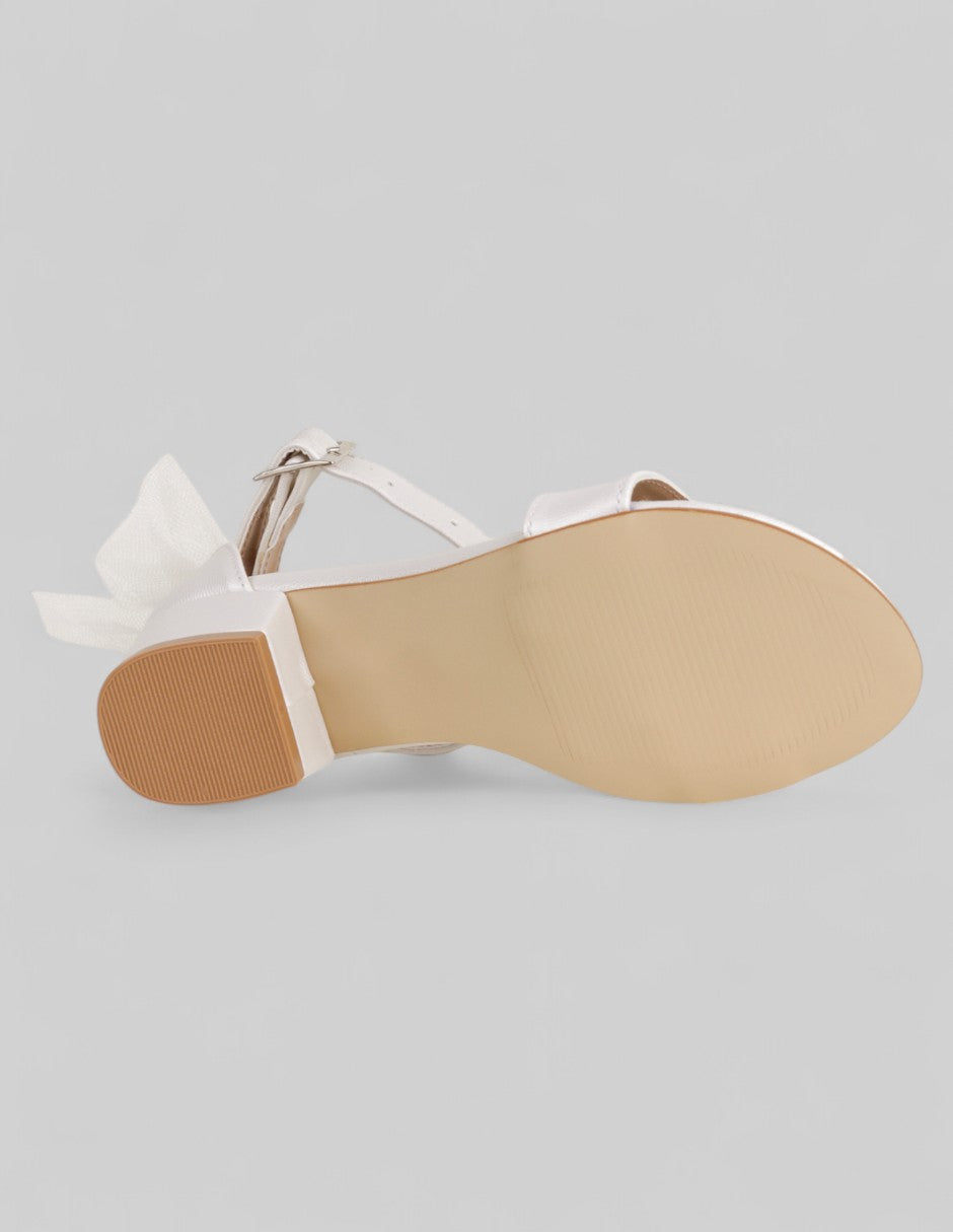 Sandalias Kids  en Piel vegana – Blanco