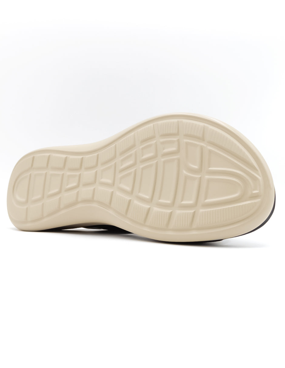 Sandalias de piso  en Piel vegana – Negro
