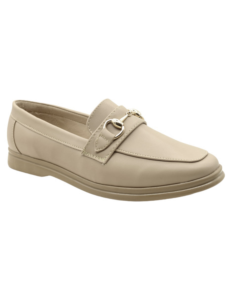 Mocasines Exterior Piel vegana Color Beige Para Mujer De RBCOLLECTION