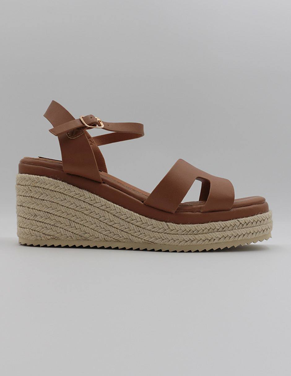 Sandalias con plataforma Birt en Piel vegana – Café