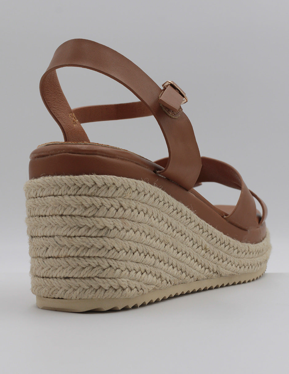 Sandalias con plataforma Birt en Piel vegana – Café