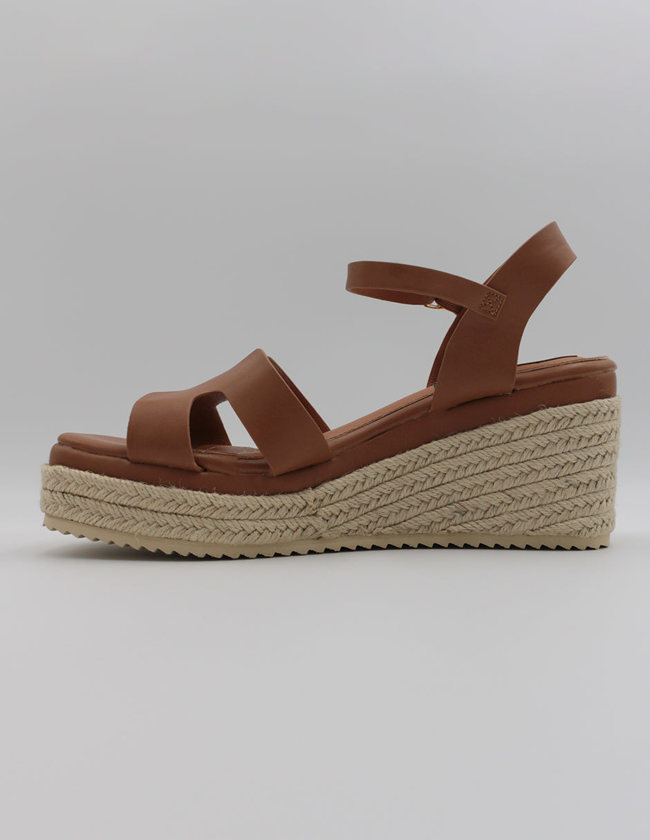 Sandalias con plataforma Birt en Piel vegana – Café