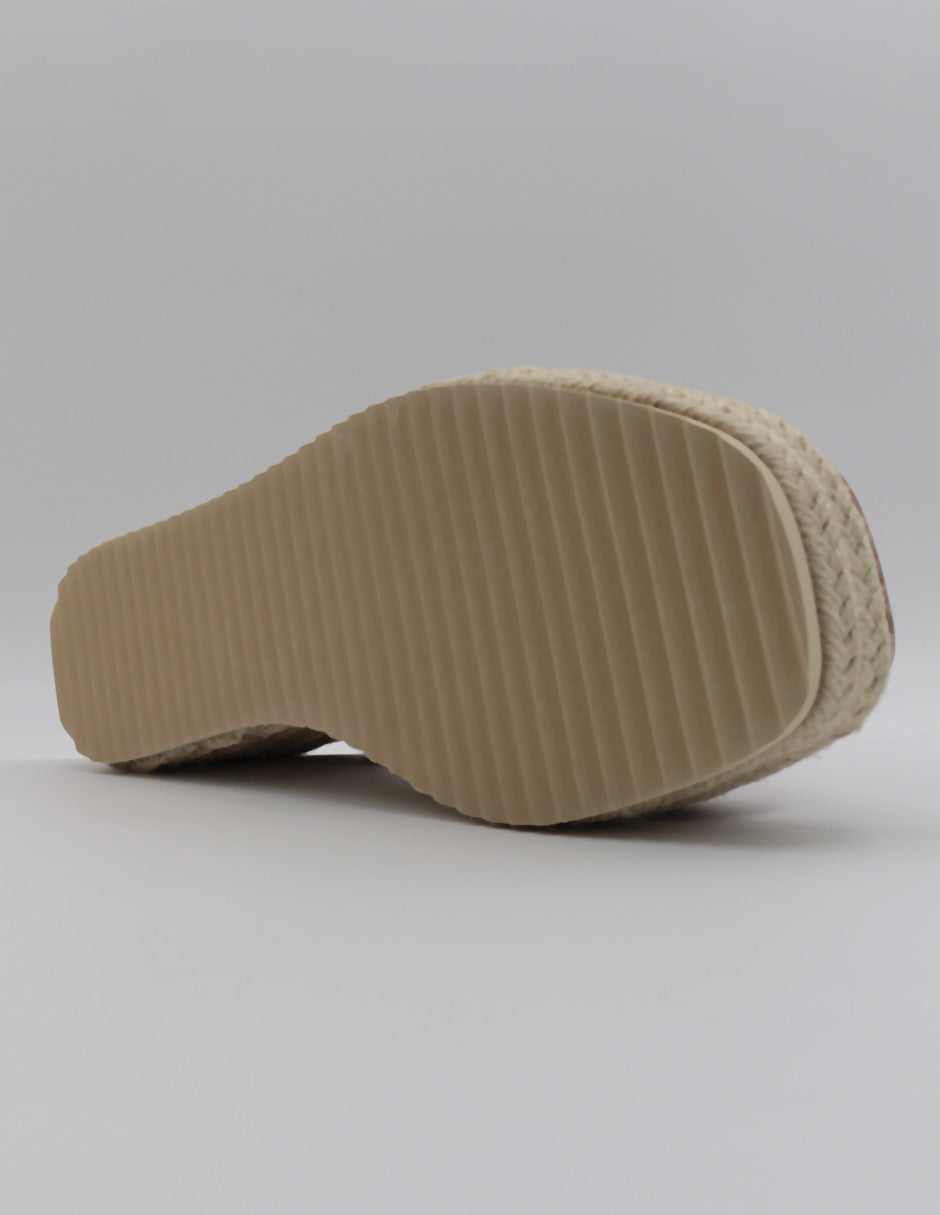 Sandalias con plataforma Birt en Piel vegana – Café