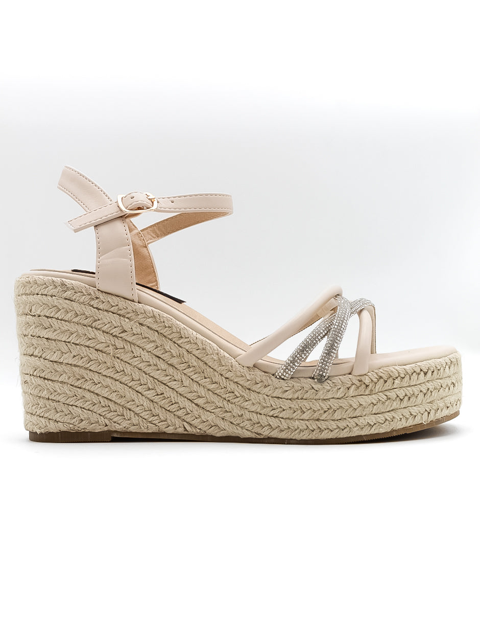 Sandalias con plataforma  en Sintético – Beige