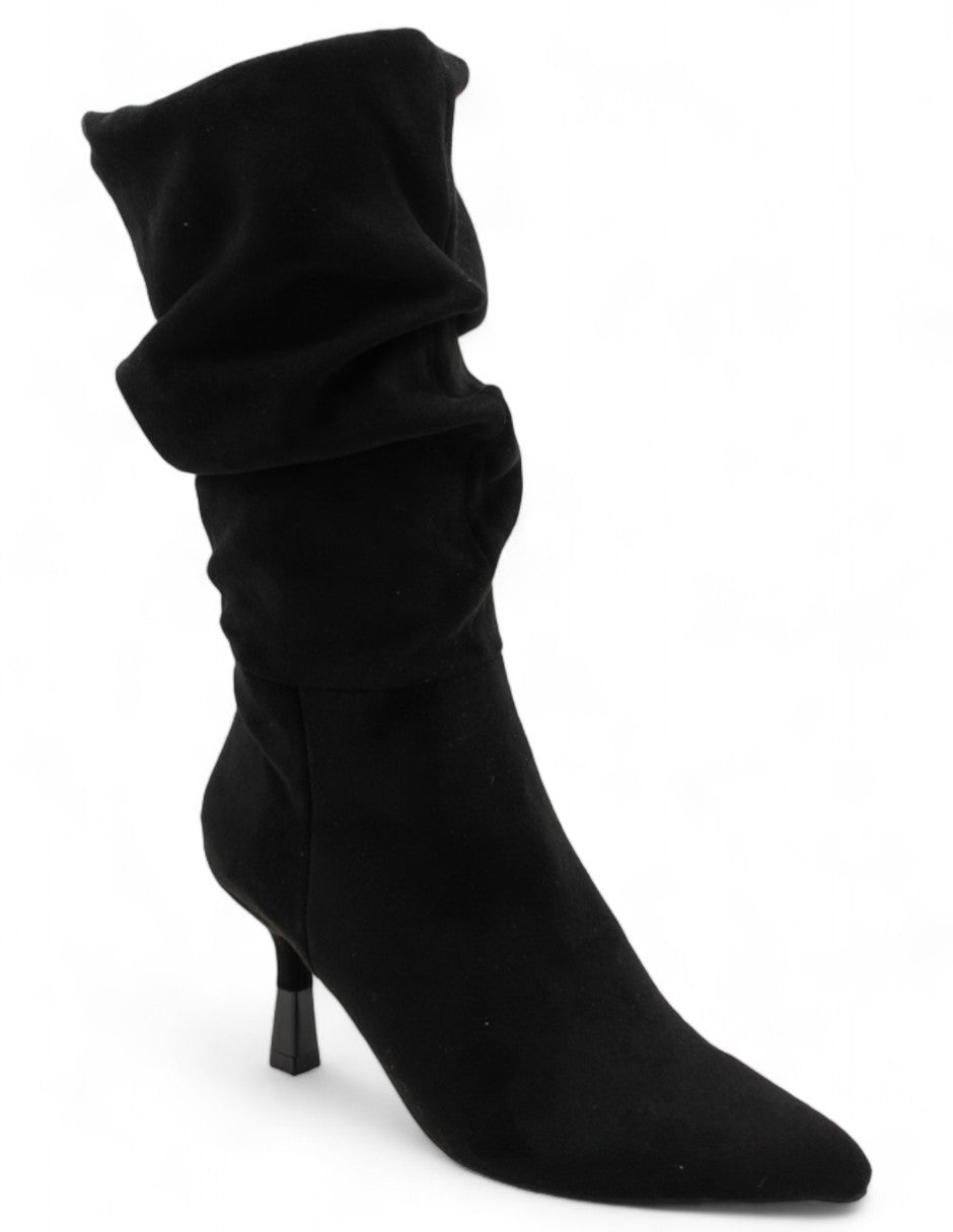 Botín con tacón Exterior Gamuza sintética Color Negro Para Mujer De RBCOLLECTION