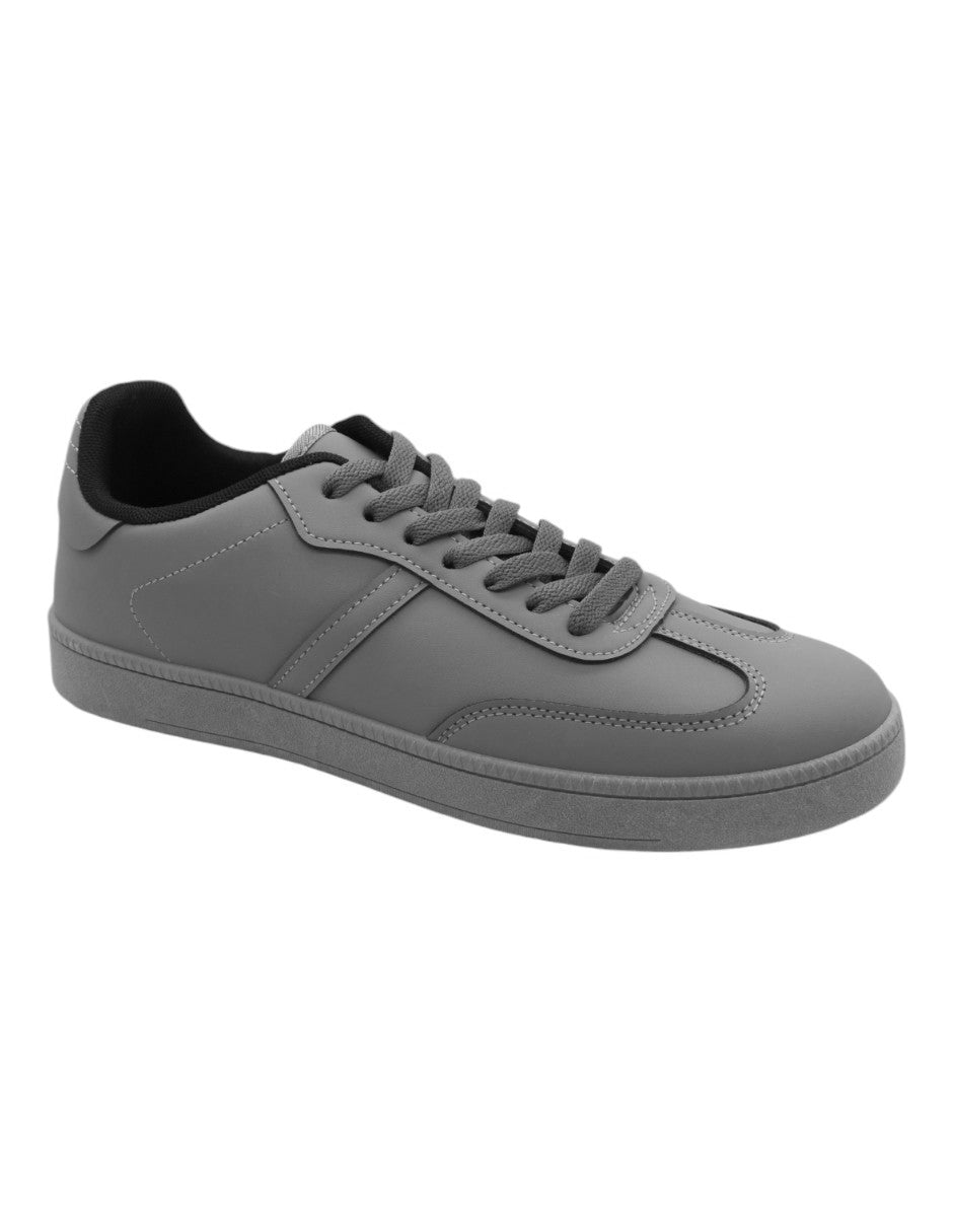 Tenis con cordones Exterior Piel vegana Color Gris Para Hombre De RBCOLLECTION