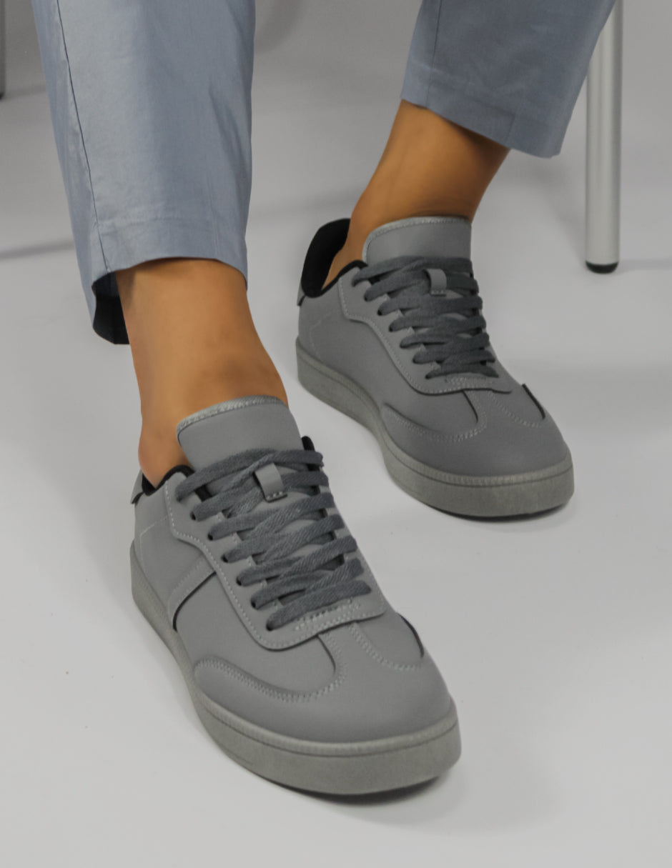 Tenis con cordones Sneaky en Piel vegana - Gris